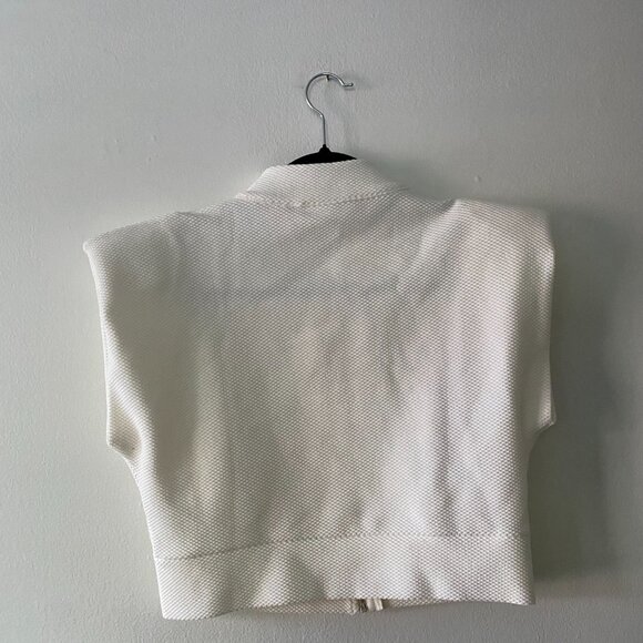 Lune Active Moon Classic Cropped Jacket Marshmellow Cream Medium Organic Cotton - Picture 5 of 8